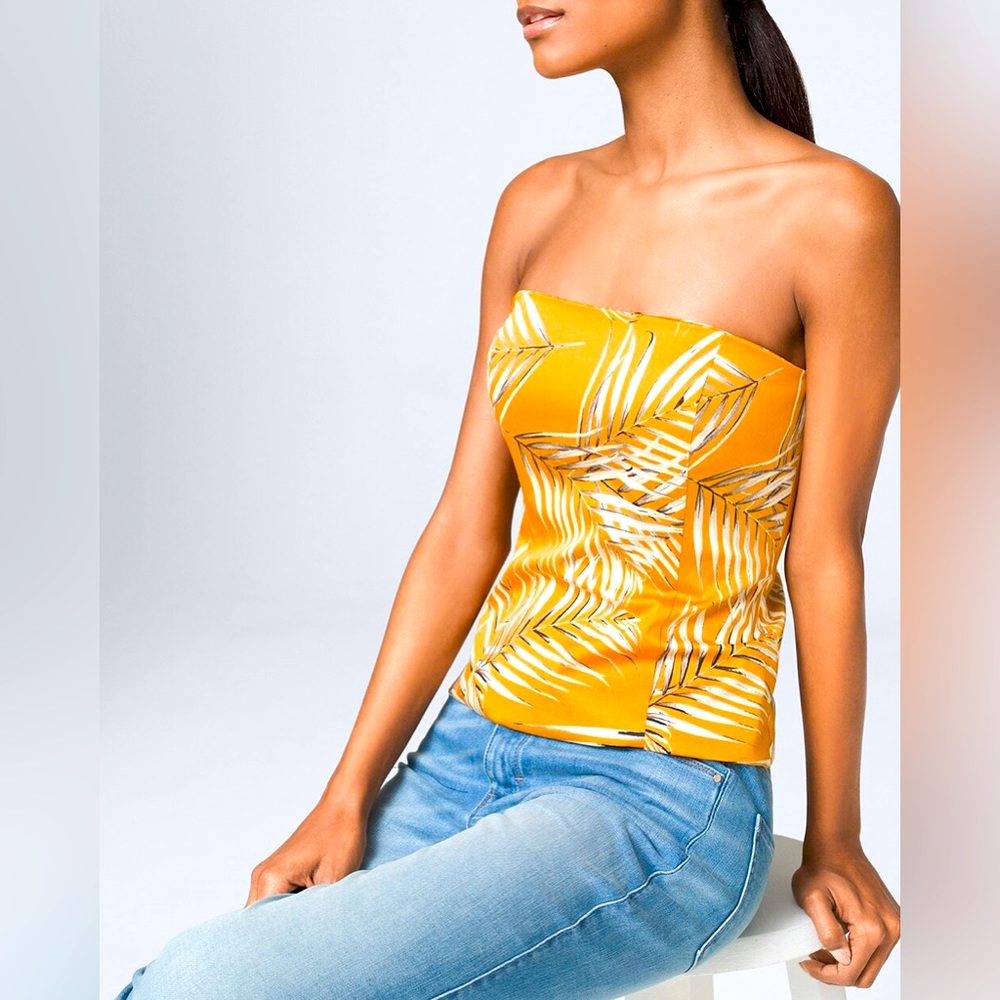 WHBM Palm-Print Bustier